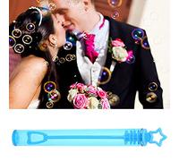 Cryfokt Jouet de Décoration de Fête, 20 Pièces, Baguettes à Bulles, Tube Durable, Favori des Enfants pour Les Anniversaires, Mariage, étoile Bleue, Cœur Blanc (étoile à Cinq Branches Bleue)