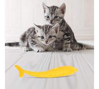 Cryfokt Jouet de Poisson à Herbe à Chat en Silicone Souple, Compartiment à Herbe à Chat à Ventre Creux, Jouet Interactif de Nettoyage des Dents avec Trous Latéraux Respirants pour l'entraînement au