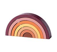 Cryfokt Jouet Empilable en Bois en Forme D', Puzzles Créatifs Multicolores pour Les Tout-Petits, Sûr et Facile à Saisir, Jeu éducatif Idéal (Taille Libre)
