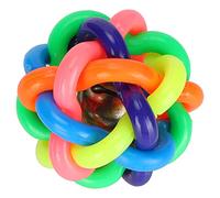 Cryfokt Jouets de Boule de Cloche à Mâcher pour Animaux de Compagnie Jouet d'animal de Compagnie coloré en Caoutchouc Durable pour L'entraînement et l'exercice des Chiens et des Chats 7.5cm 1 Pièce