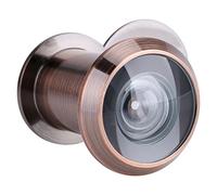 Cryfokt Judas de Porte Grand Angle pour la sécurité de la Maison, Vue Claire à 220 Degrés pour une épaisseur de Porte de 1,38 à 2,36" - Cuivre brossé Argent (Placage de cuivre foncé)