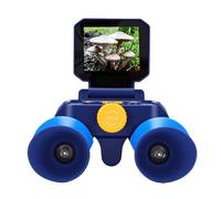 Cryfokt Jumelles pour Enfants 13 Langues éducatives 2,4 Pouces IPS (Blue) | Construction en Plastique, Zoom Optique 10x, écran IPS 2,4 Pouces, Autonomie de 10 Heures pour L'exploration en Plein Air,