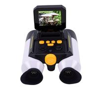 Cryfokt Jumelles pour Enfants 13 Langues éducatives 2,4 Pouces IPS (White) | Construction en Plastique, Zoom Optique 10x, écran IPS 2,4 Pouces, Autonomie de 10 Heures pour L'exploration en Plein Air,