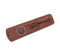 Cryfokt Kazoo Flûte Instrument en Bois Idéal pour L'accompagnement de Guitare ukulélé avec Conception Portable Adaptée (Bois d'ébène)