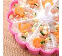 Cryfokt Kit de Fabrication de Moules à Sushi en Forme de Cœur en PP de qualité Alimentaire Résistant à la Chaleur 140 ℃ Presse à Sushi DIY pour Dessert au Pudding Fait Maison Outil de Cuisson Facile