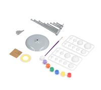 Cryfokt Kit de Modèle de Système Solaire éducatif coloré Neuf Planètes Ornements pour Enfants Ensemble de Jouets de Bricolage pour Les Amateurs D'astronomie, Matière Plastique