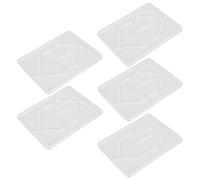 Cryfokt Kit de Moule de Masque à Lèvres Transparent Réutilisable, pour Usage Domestique et en Salon, 5 Pièces, Moule de Fabrication de Masque de beauté pour Femmes