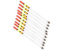 Cryfokt Kit de Tubes de Bâton Flottants Légers Bobber de Pêche pour Une efficacité Améliorée 10 Pièces pour la Pêche en Mer et en Lac en Plastique Blanc (Tube Blanc 2.5)