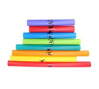 Cryfokt Kit de Tubes D'octave Orff Colorés, 8 Tubes Sonores en Plastique pour L'éducation Musicale des Enfants, Améliore la Compréhension Tacite et la Coopération D'équipe, Léger et Compact, Rouge