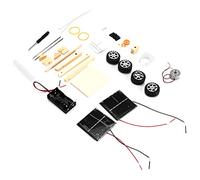 Cryfokt Kit de Voiture Scientifique à énergie Solaire, Bricolage pour Le Plaisir éducatif, avec Assemblage de Moteur électrique pour Enfants, en Bois Composite Durable