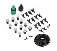 Cryfokt Kit D'irrigation avec Buse D'atomisation Automatique + Minuterie pour Arrosage du Jardin, Ensemble D'arrosage avec Tuyau de 10 M pour Plantes en Pot, Bassin de Fleurs et Champ de Légumes