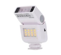 Cryfokt Lampe Flash pour Appareil Photo avec Angle Réglable à 90°, LED Rechargeable (White)