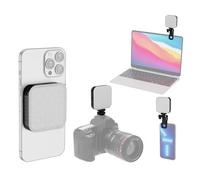 Cryfokt Lampe Vidéo LED Magnétique, 81 Perles LED Bicolores, Lumière Vidéo CRI95 de 2500 K à 9000 K avec Adaptateur de Griffe Froide, Idéale pour Ordinateur Portable, Tablette, Téléphone et Appareil