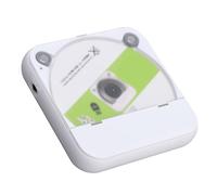 Cryfokt Lecteur CD Bluetooth Portable Rechargeable avec écran LCD pour Voyage en Voiture, Prise en Charge du Lecteur de Musique USB AUX pour la Famille et Les Amis, ABS Blanc (1 Jeu)