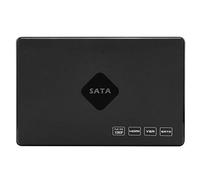 Cryfokt Lecteur de Disque Dur SATA Full HD de 2,5 Pouces, Lecteur Multimédia de Mémoire 120G Prenant en Charge MPEG1/2/4 H.264 RM RMVB FLV, avec Sortie HDMI VGA YPbPr CVBS, pour la (Prise UE)