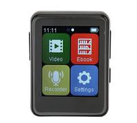 Cryfokt Lecteur MP3 Bluetooth 5.0, Lecteur de Musique Intelligent à écran Tactile HD, Réduction du Bruit, pour Les Amateurs de Musique, Conception Métallique Portable de 1.8 Pouces (Carte mémoire de
