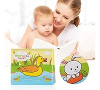 Cryfokt Livre de Bain pour bébé, Jouet de Douche Imperméable et Indéchirable pour L'heure du Bain, Jouets D'éducation Précoce pour Enfants de 6 Mois et Plus (Canard)
