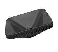 Cryfokt Lot de 10 Cônes D'entraînement Carrés de Couleur Vive pour Le Football Sportif, Cônes Compacts Empilables pour Parking sur Le côté du Terrain, Matériau PE de qualité Supérieure (Black)