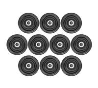 Cryfokt Lot de 10 Poulies en Nylon Durables avec Noyau en Fer pour Système de Câble de Gym à Domicile, Poulie de Porte de Garage, Accessoires d'entraînement Physique (90mm)