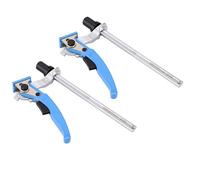 Cryfokt Lot de 2 Pinces de Serrage pour Chien D'établi de 5/8 Pouces, Pince de Maintien à Cliquet Rapide pour le Travail du Bois avec Coussinet de Protection Antidérapant, Acier CRV