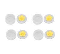 Cryfokt Lot de 4 Mangeoires à Colibris Portatives, Mini Mangeoire à Oiseaux Portable en Forme de Fleur, Couleurs Vives pour Jardin Extérieur, Cour, Balcon, Alimentation à la Main des Oiseaux