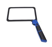 Cryfokt Loupe de Page 5X LED, 48 LED 3 Modes D'éclairage Couleur avec Poignée Pliable pour Lire des Livres, Journaux, Personnes âgées à Faible Vision