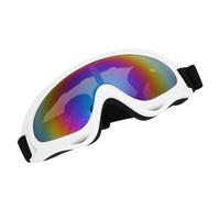 Cryfokt Lunettes de Ski Coupe-vent Légères pour Sports de Plein Air pour Adultes et Enfants pour le Ski, L'escalade, le Cyclisme, Monture Blanche, Verres de Couleur (film couleur cadre blanc)
