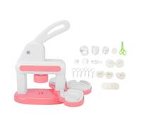 Cryfokt Machine à Fabriquer des Boutons, 3 en 1, Kit de Presse Manuel pour Badges avec Fournitures, Kit de Presse pour Badges, épingles, Aimants, Porte-clés, 14 X 16 X 20 Cm (PINK)