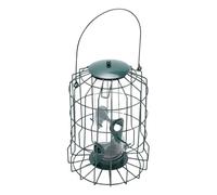 Cryfokt Mangeoire à Oiseaux à l'épreuve des écureuils, Mangeoire à Oiseaux Suspendue en Acier Robuste, à avec Quatre Ports d'alimentation et Tube PC pour Jardin, Cour et Arrière-Cour