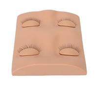 Cryfokt Mannequin de Pratique D'extension de Faux Cils, Modèle de Formation Réutilisable pour les Novices, Affichage de Maquillage du Visage 3D en PVC (couleur de peau)