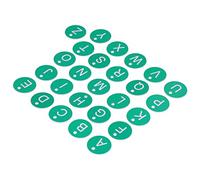 Cryfokt Marqueur D'étiquette Numérotée pour Ruche, 26 Pièces, Gestion du Bétail, étiquette de Ruche, Accès Facile, ABS pour L'élevage D'animaux (signe de lettre verte)