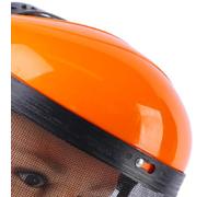 Cryfokt Masque Facial de Protection en Maille d'acier, Masque Complet Résistant aux Chocs et Durable pour Le Jardin, monté sur la Tête pour la Tonte du Jardin, Facial de Coupe (Toit Orange)