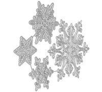 Cryfokt Matrice de Découpe Artisanale en Forme de Flocon de Neige, Planche à Découper Durable en Acier au Carbone pour Timbre D'album de Scrapbooking