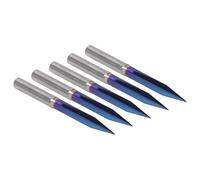 Cryfokt Mèche de Gravure en Carbure de Haute dureté, Pointe en V pour Sculpter le Bois/MDF/aluminium, 5 Pièces en Acier au Tungstène à 30 Degrés, Tige de 4 Mm 4 X 0, X 30, pour Fraiseuses CNC