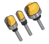 Cryfokt Mèche de Routeur de Boîte de Sculpture de Plat Durable pour contreplaqué et Bois Dur, Diamètre de Tige de 1/4 Po (1-1/8 pouces + 3/4 pouces + 1/2 pouces)