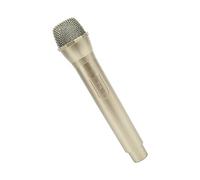 Cryfokt Microphone d'Accessoires, Micro de Plastique de Plastique Faux Microphone pour Chanter Le Micro de Propulsion pour Les Performances de Scène Remplacer Le des Accessoires (Gold)