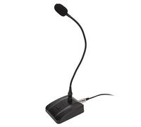 Cryfokt Microphone du Condenseur à Col Swan, Tuyau Réglable Signal Stable 6,35 Mm 60Hz-16 KHz Le Microphone câblé Empêche Les Troubles avec Un Verrouillage de la Radio pour la Radio pour Le Langage