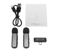 Cryfokt Microphone sans Fil, Micro à Revers 2,4 G, Réduction du Bruit, Portée de 98,43 Pieds, Fixation Magnétique pour Enregistrement Vidéo, Vlog, Streaming en Direct, Android