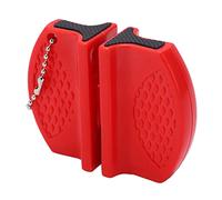 Cryfokt Mini Aiguiseur de Couteaux Portable, Aiguisoir de Couteaux de Poche Efficace pour une Utilisation en Extérieur, Poignée Antidérapante, Coussinet Antidérapant, avec une Chaîne à Crochet,