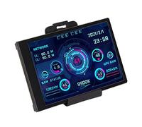 Cryfokt Mini écran IPS USB de 3,5 pouces AIDA64 Moniteur de données CPU PC Panneau d'affichage Moniteur de température pour boîtier d'ordinateur Rotation à 360 degrés, météo