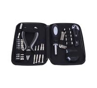 Cryfokt Mini Ensemble D'outils Compact, Kit D'outils de Réparation Domestique pour les Nouveaux Propriétaires, étui de Voyage en Acier au Carbone de 17 Pièces
