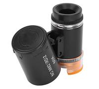 Cryfokt Mini Loupe de Microscope 60X Portable avec Lumière LED pour L'identification des Bijoux, Collection Antique de Petite Taille (Black)