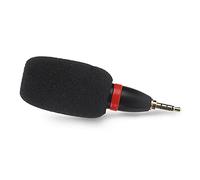 Cryfokt Mini Microphone Haute sensibilité pour Interview Vocale, Diffusion Mobile en Direct, Conception en Métal Durable, Omnidirectionnel, Prise Jack 3,5 Mm, Noir, 1 unité