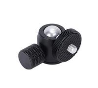 Cryfokt Mini Rotule, Trépied d'appareil Photo Mini Rotule à avec Adaptateur de Montage pour Griffe Porte-accessoires avec 1 X pour Remplacement de Lumière de Remplissage pour Trépied (boule d'argent)