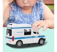 Cryfokt Mini Véhicule Jouet D'ambulance Stimulant en Alliage 1:32, avec Lumière et Son, Jouet Durable pour Tout-Petits pour L'interaction Parent-Enfant (Blue)