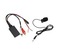 Cryfokt Module AUX Bluetooth, Adaptateur Audio Compact avec 2 et Micro intégré pour Autoradios, Idéal pour Diffuser de la Musique, Noir, 1 unité
