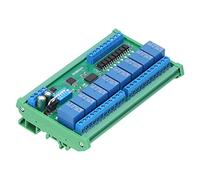 Cryfokt Module de Relais de Boîtier de Rail, Carte de Commande Compacte à 8 Entrées et 8 Sorties pour Projets D'automatisation, Extension de Rail DIN 12 V, Haute Performance