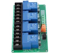 Cryfokt Module de Relais Précis à 4 Canaux avec Contrôle par Optocoupleur pour Circuit PLC, Réglage Automatique, Composant électronique de Déclenchement de Niveau Haut et Bas pour Circuits de (5V)