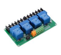 Cryfokt Module de Relais Précis à 4 Canaux avec Contrôle par Optocoupleur pour Circuit PLC, Réglage Automatique, Composant électronique de Déclenchement de Niveau Haut et Bas pour Circuits de (12V)