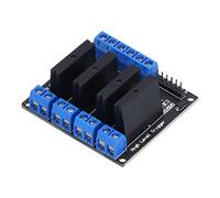 Cryfokt Module de Relais Statique 4 Canaux avec Fusible pour les Amateurs D'électronique de Bricolage, Haute qualité pour une Commutation Efficace, 5 V DC, Comprend des Voyants Lumineux